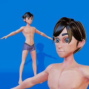 Stylized Cartoon Young Man
