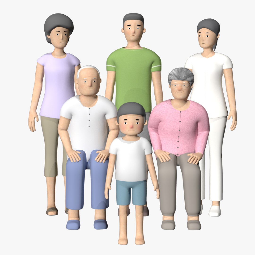 momboy 3d Family 3D Model - TurboSquid 1686919