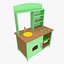 3d model toy kitchen