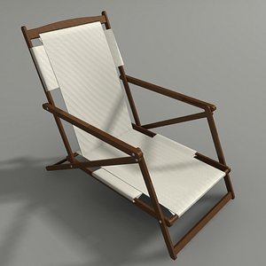 3d model folding beach chair