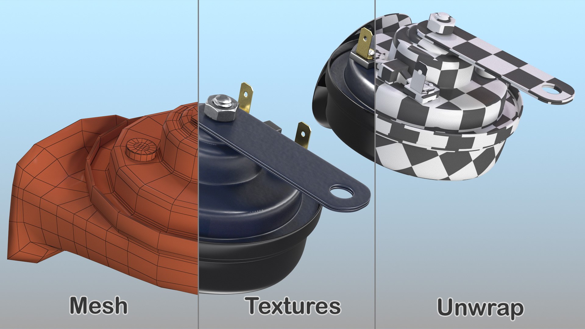 3D snail electric car horn model https://p.turbosquid.com/ts-thumb/sB/NevblA/ZzDx9fCd/snailelectriccarhornsetc4dmodel018/jpg/1601372175/1920x1080/fit_q87/971edb60e6913a5675cb8c5edae278d0e473f6db/snailelectriccarhornsetc4dmodel018.jpg