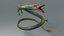 Colorful Chinese Dragon Rigged 3D model