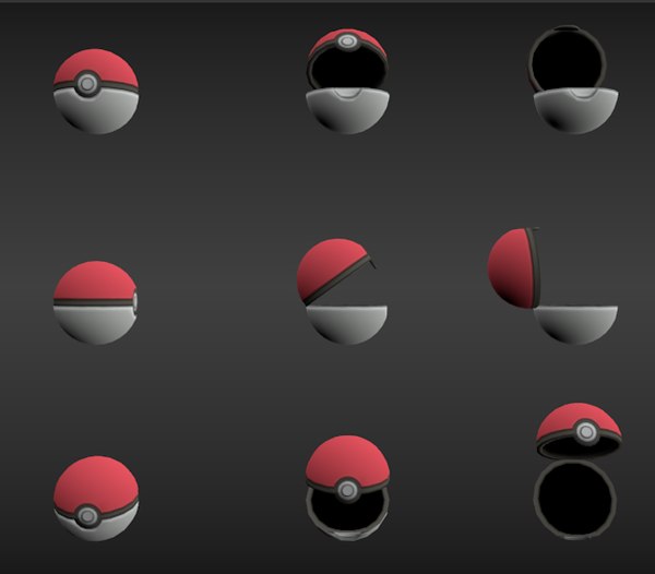 Ilustração editorial: renderização 3d de pokeball isolado em um fundo  branco. Pokeball é um equipamento para