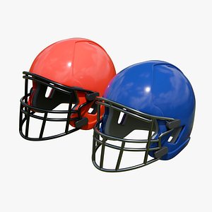 3D American Football Helmet with Protective Face Mask