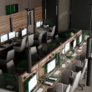 3D Call Center Interior