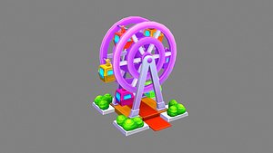 3D Cartoon Ferris wheel - amusement park equipment