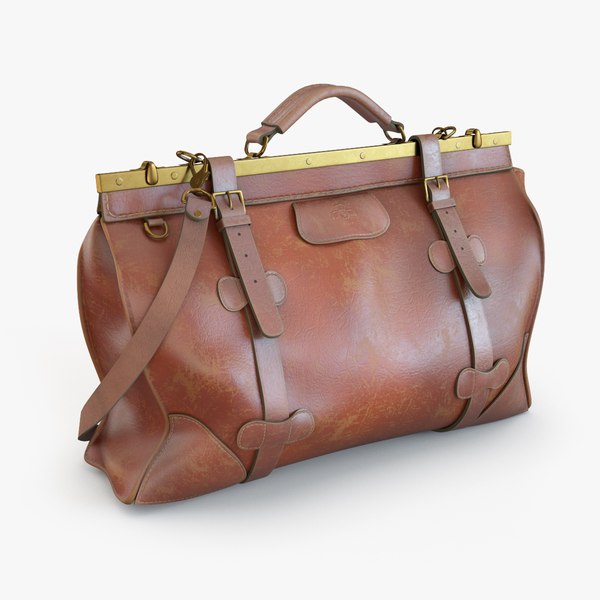3D leather travel bag
