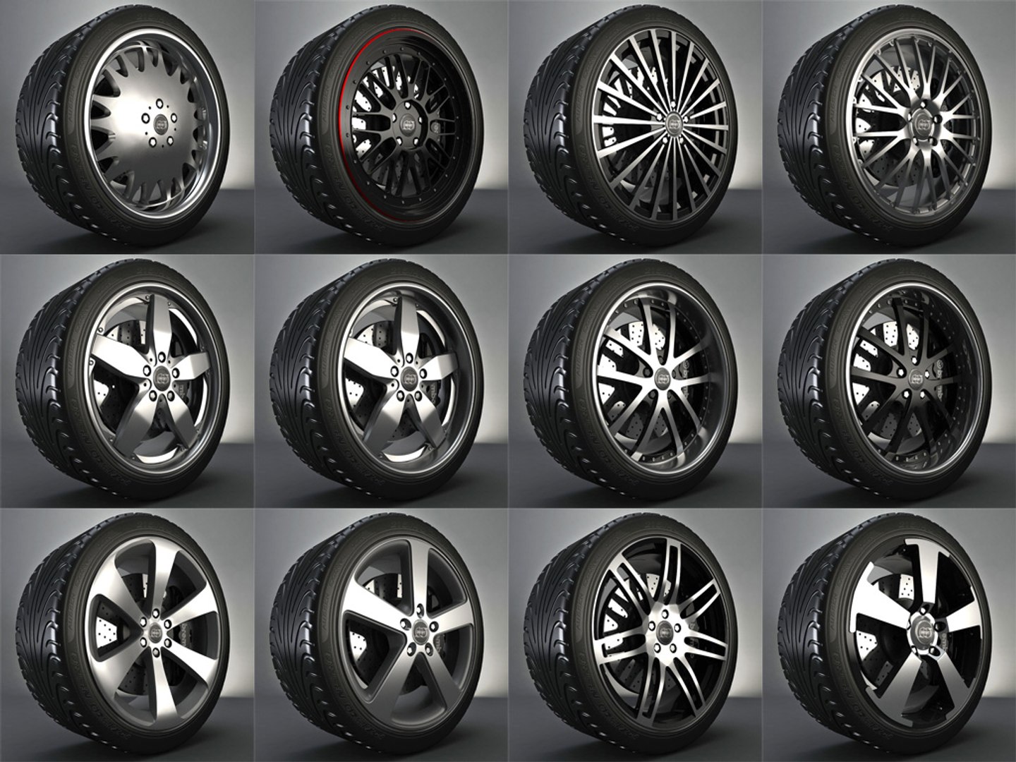 Complete Wheel Pack Rims 3d Max