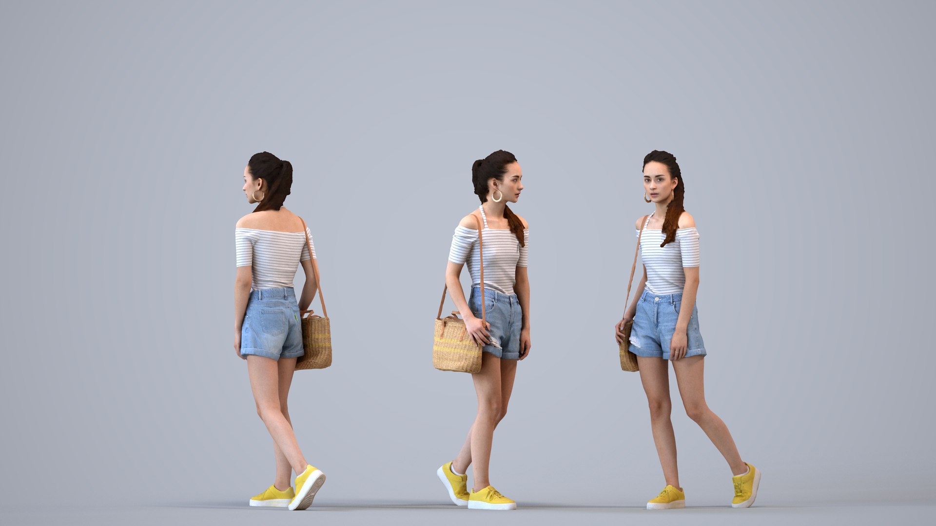 00302Hideki010 - Adult Caucasian woman walking through public space with bag summer casual attire 3D https://p.turbosquid.com/ts-thumb/sB/VXyP6a/HO/00302_hideki010_state2_frame_0001/jpg/1773033877/1920x1080/fit_q87/9a892785e4d58ca72d490883d11fa68e76d1d4e7/00302_hideki010_state2_frame_0001.jpg