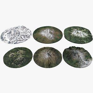 3D united states mountains pack