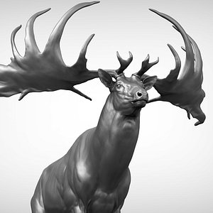 3D Irish elk Megaloceros giganteus model