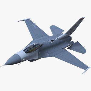3D Fighter F 16 Fighting Falcon With Jet Armament Rigged for Cinema 4D