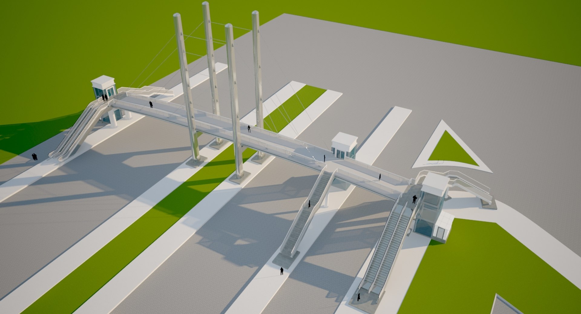 3D Model Modern Bridge - TurboSquid 1328015