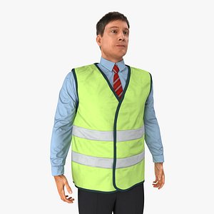 3d model construction architect yellow safety