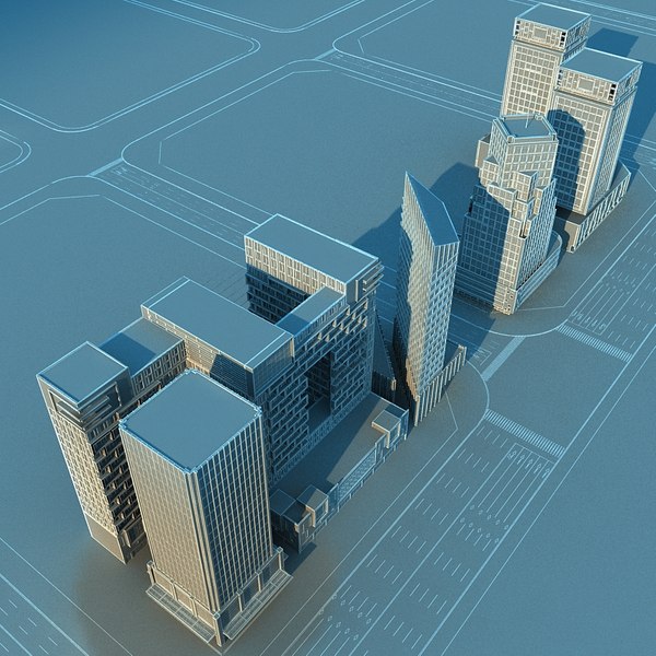 3D city cityscape model - TurboSquid 1664035