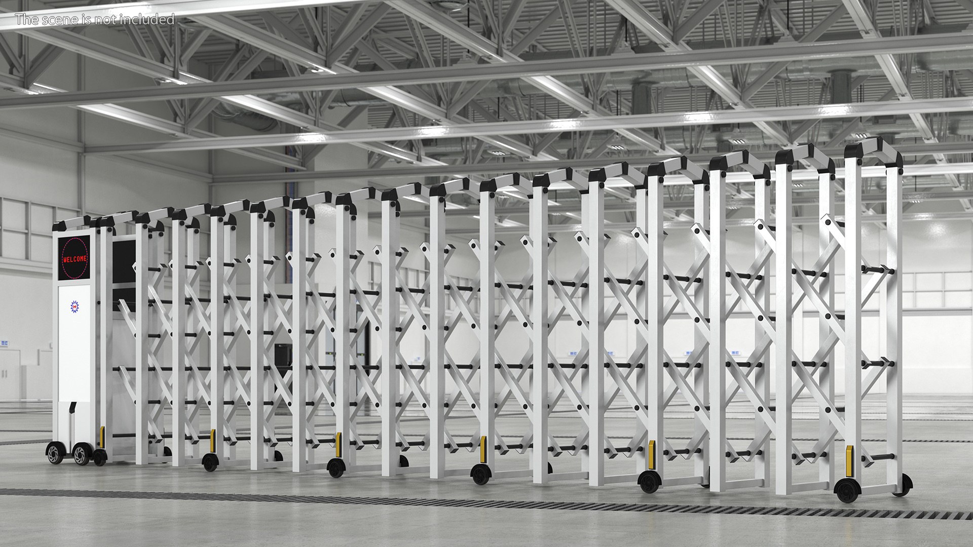 Trackless Retractable Gate 5m Rigged 3D Model - TurboSquid 2206569
