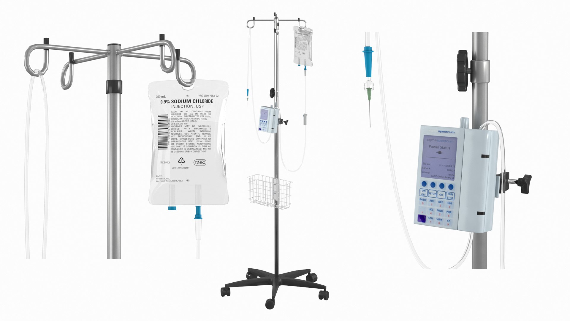 IV Stand Pool With Infusion Pump 3D model - TurboSquid 1956026