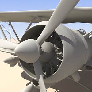 3d realistic fiat cr42 falco model