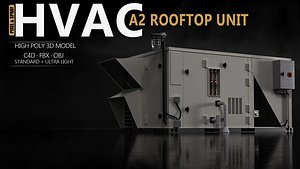 A2 Rooftop HVAC Unit - High Poly 3D Model 3D model