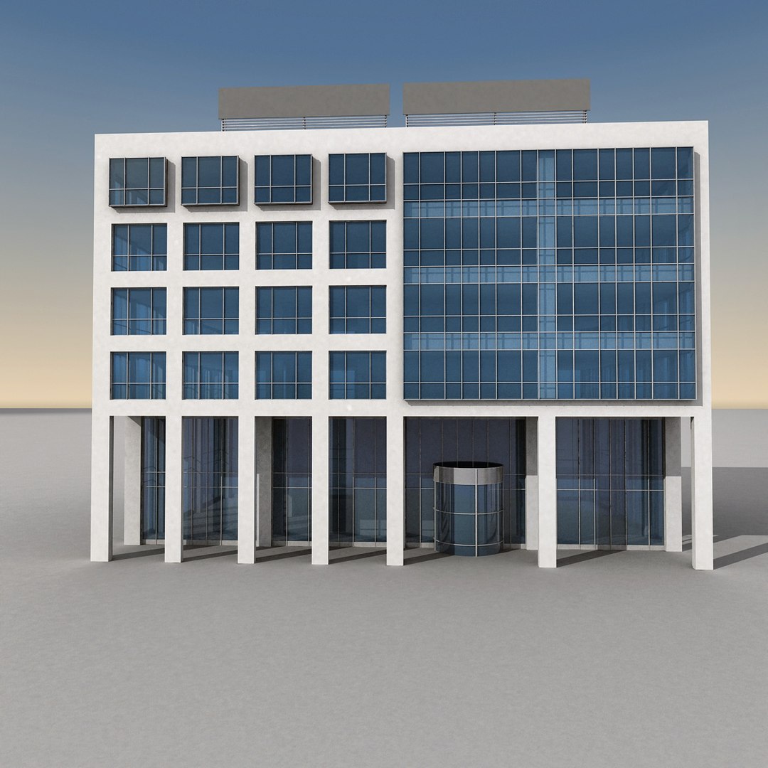 3d modern building model