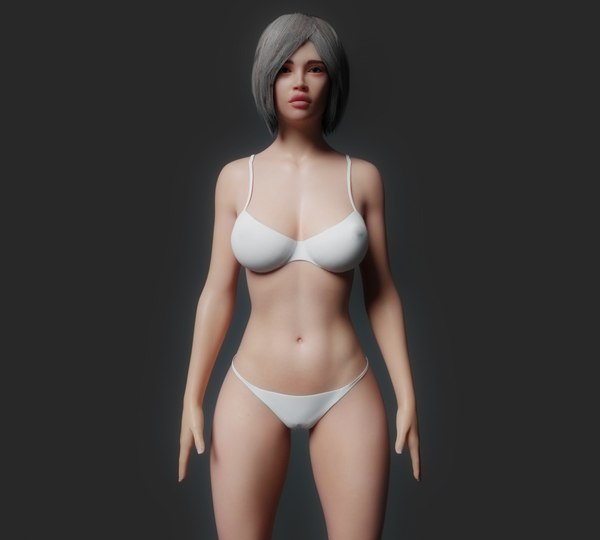 Rigged Cartoon Woman 3D model