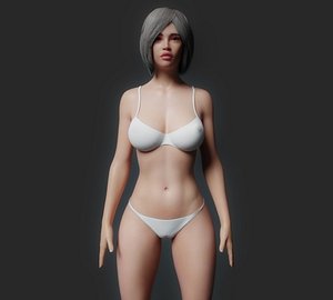 Rigged Cartoon Woman