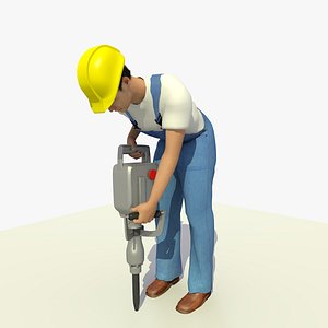 CONSTRUCTION WORKER USING PNEUMATIC DRILL