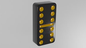 Black and Gold domino piece 28
