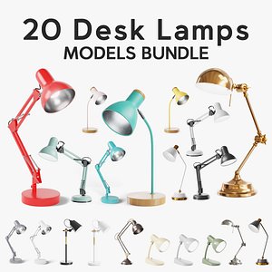 20 Desk Lamps - PBR High Quality Models Bundle