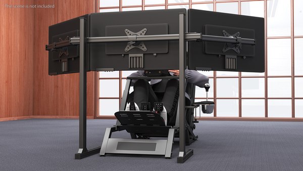 레이싱 시뮬레이터 장비에 앉아 있는 남자 3D 모델 - TurboSquid 2061409