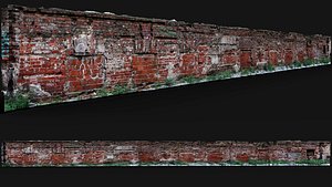 3D brickwall ruins derelict building fascade photogrammetry