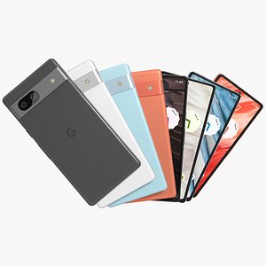 3D Google Pixel 7a All Colors