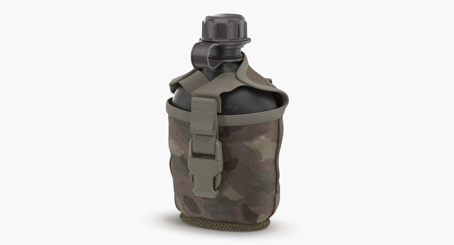 Military Bottle Water Canteen Travel Army 3D model preview