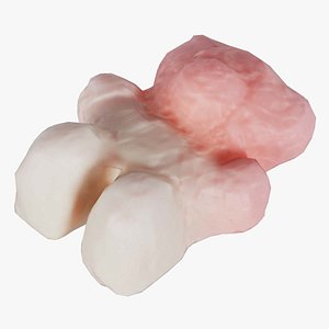 3D Pink Gummy Bear Remastered model