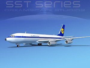 3d model 707-320 boeing 707