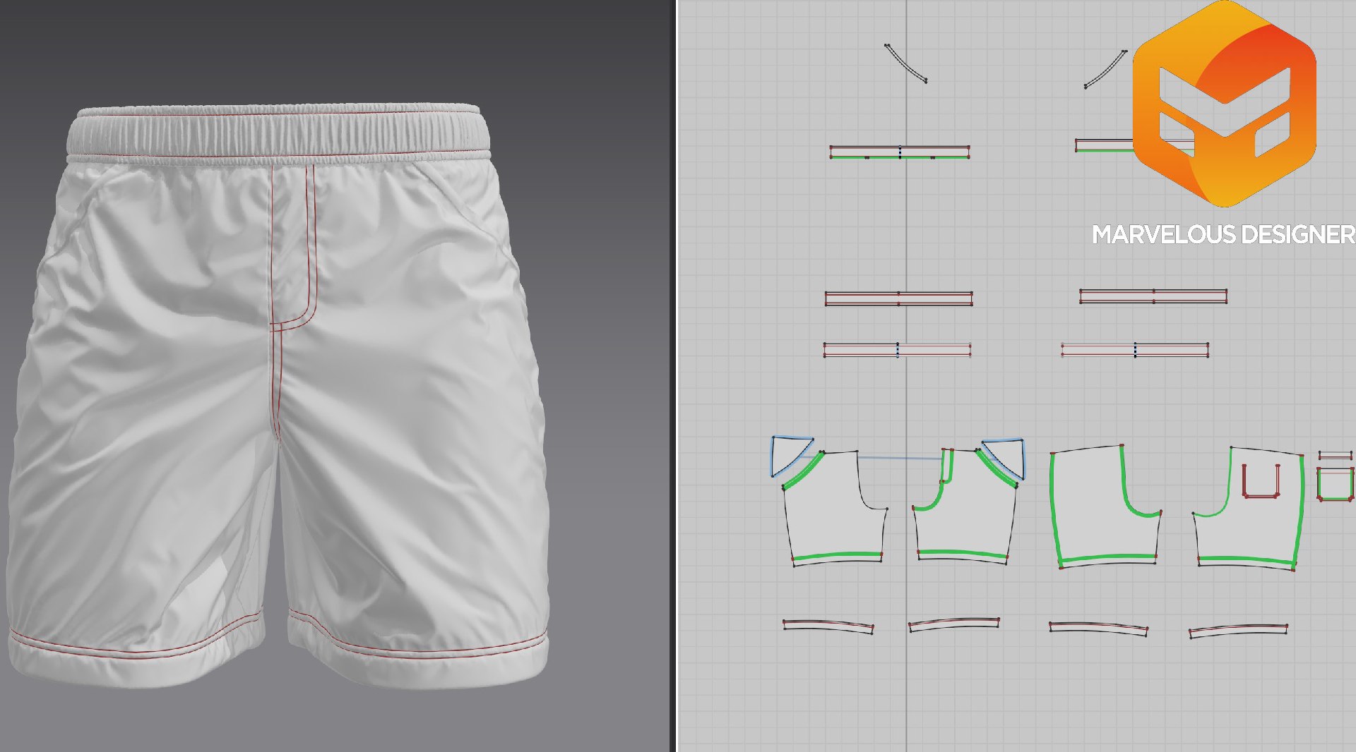 3D Male Shorts Marvelous Designer Model - TurboSquid 1922316