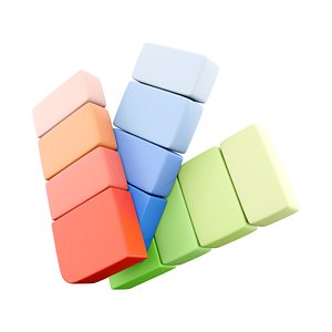 Palette flat icon 3D model