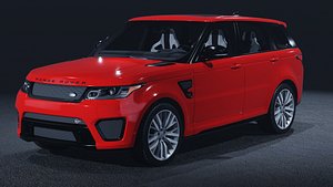 2015 Land Rover Range Rover Sport SVR 3D Model The Fastest Land Rover Ever Built