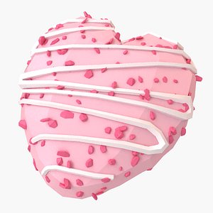 Low Poly Cartoon Donut 05 3D model
