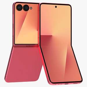Samsung Galaxy Z Flip 7 Coralred 3D model