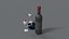Scena di vino e sigarette low poly Cartoon
