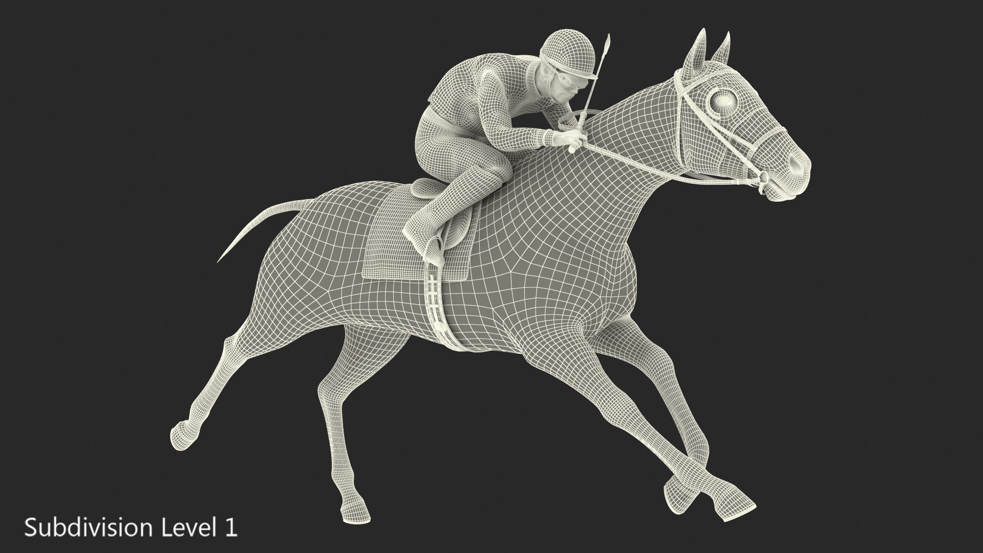 Black racing horse running 3D model - TurboSquid 1465396