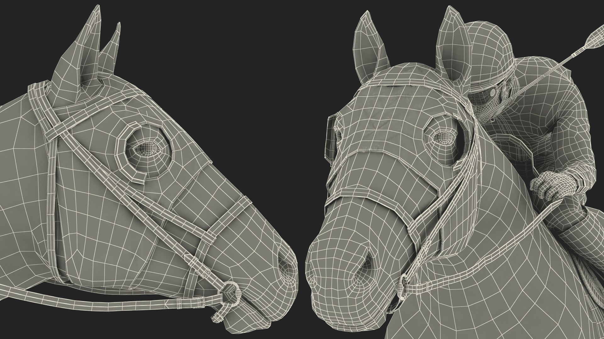 Black Racing Horse Running 3D Model - TurboSquid 1465396