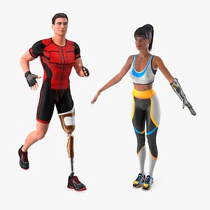 Man and Woman with Prosthetic Collection