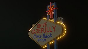 3D model Detailed Las Vegas Sign