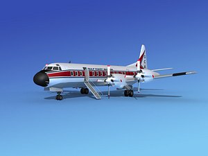 propellers l188 electra lockheed 3d model