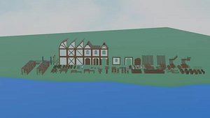 3D Medieval Tavern 3D Asset Pack - Correctly Scaled model