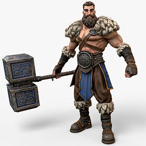 Stylized Warrior 02 - Heroes Fantasy Characters - Hammer Medieval - 27