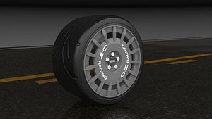3D o z racing wheel model