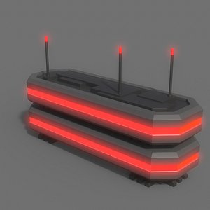 3D PBR Sci-Fi Building A08 model